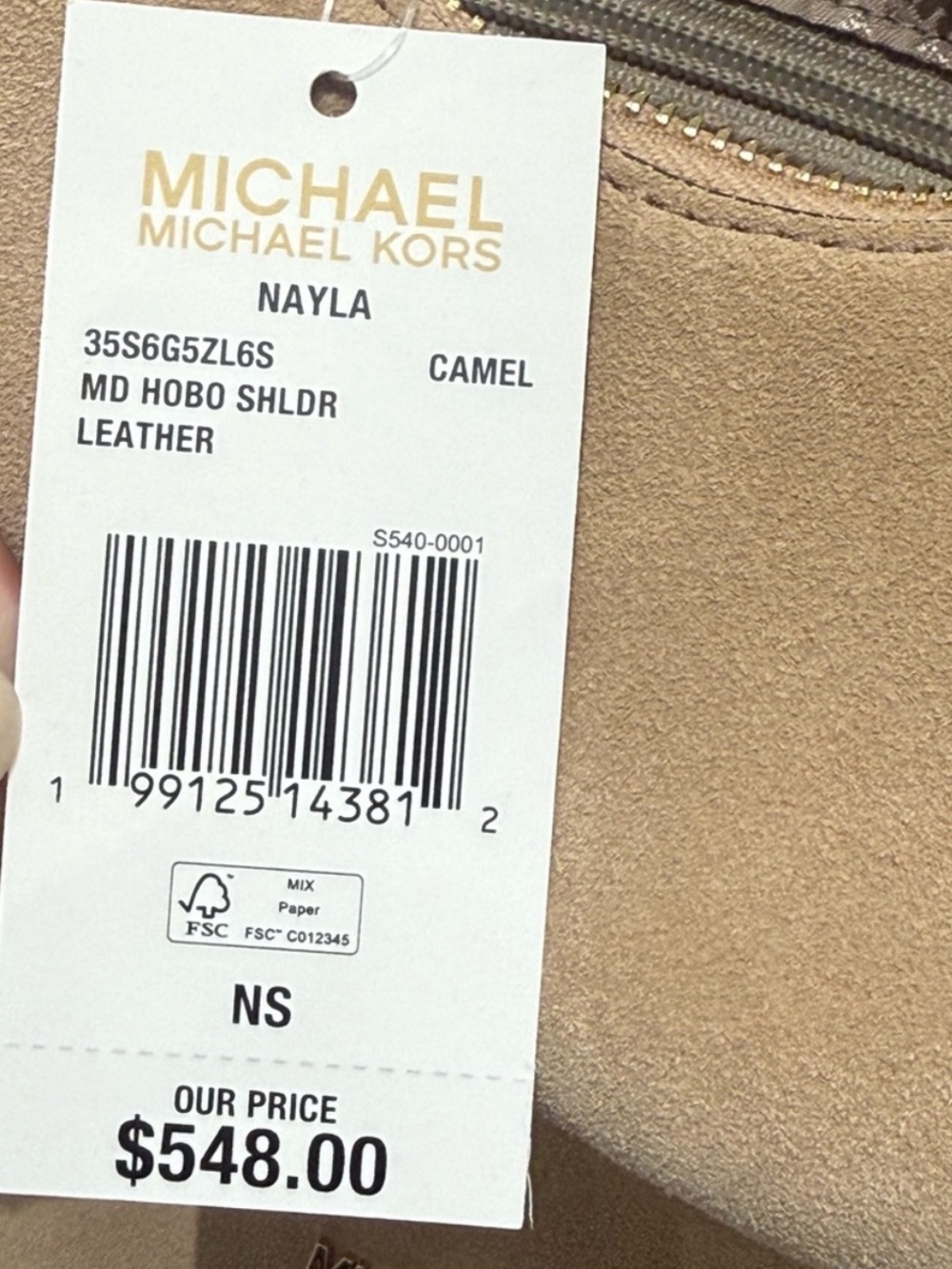 MICHAEL KORS Nayla Medium Suede Hobo Shoulder Bag camel
NWT - Picture 14 of 14